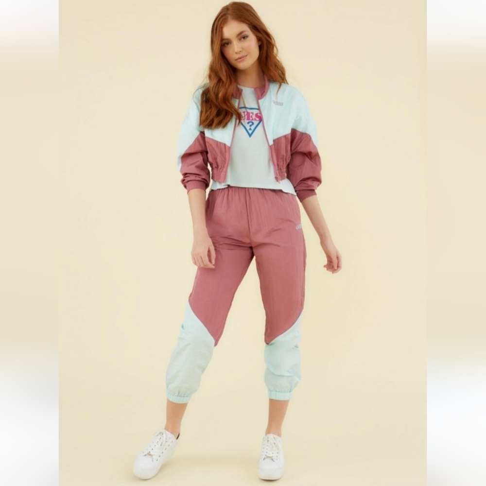 Guess Y2K Windbreaker Retro Vibe Jogger and Jacket Set Tack Suit
